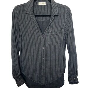 Bella Dahl Charcoal Striped Button-Down Shirt